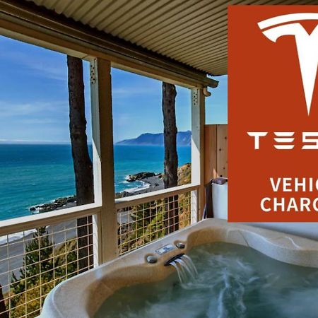 Amazing Oceanview 2 Bedroom Oceanfront! By Oceanviewhottubs Shelter Cove, Ca Tesla Ev Station 외부 사진